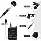 Omnidirectional Lapel Lavalier Microphone Tie Clip Screw Jack 3.5mm