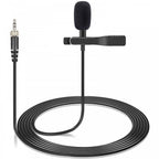 Omnidirectional Lapel Lavalier Microphone Tie Clip Screw Jack 3.5mm