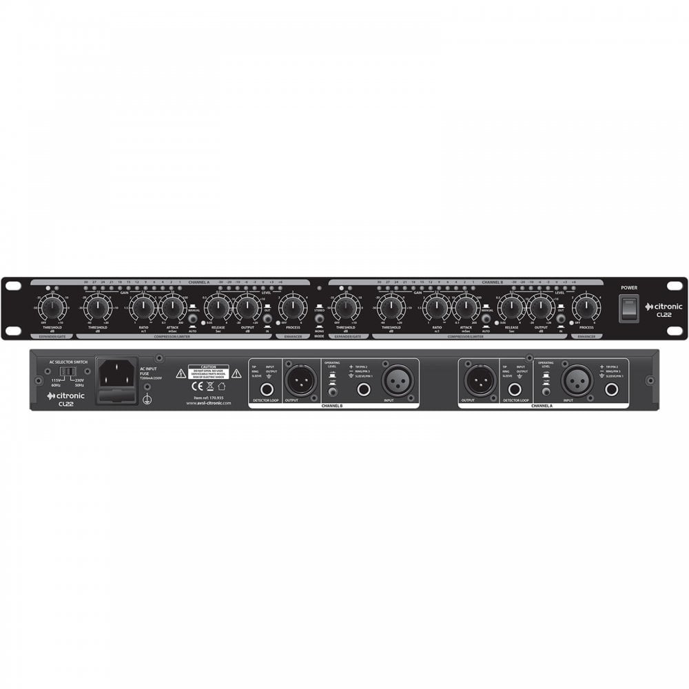 CL22 Professional Stereo Compressor Limiter Gate