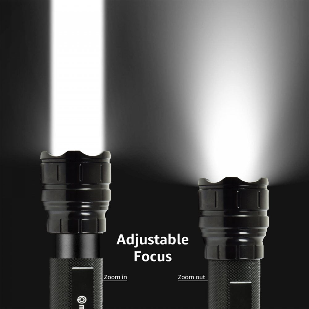 Powerful 10W ultra bright white LED Torch - Adjustable Beam