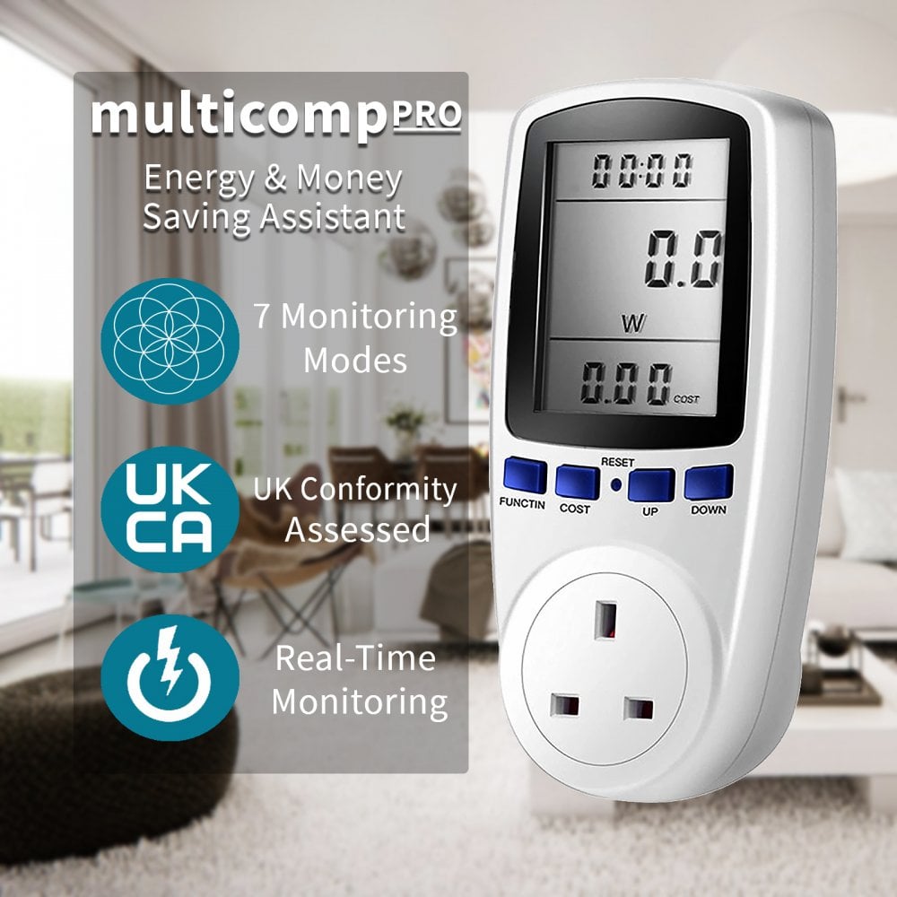 Programmable Energy Saving Power Meter - Calulates Running Costs