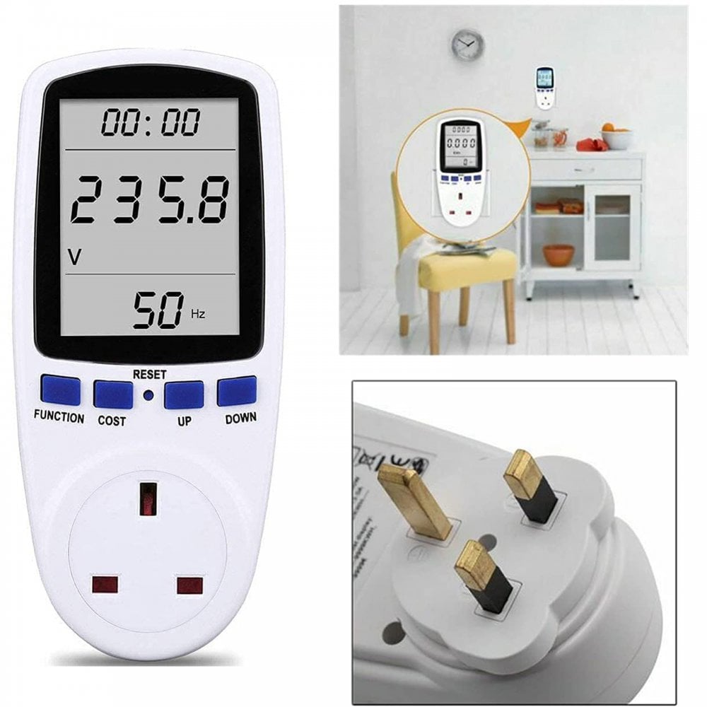 Programmable Energy Saving Power Meter - Calulates Running Costs