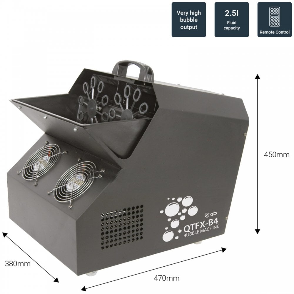 Professional B4 High Output Twin Wheel Bubble Machine