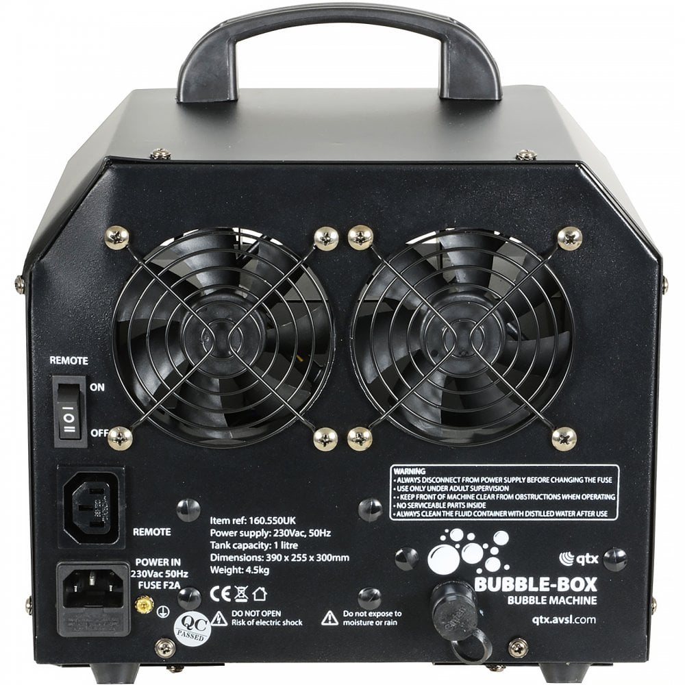 High Output Bubble Box Machine Triple Fan with Remote