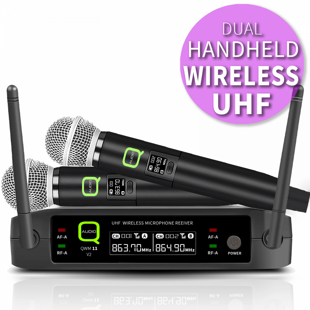 QWM11 V2 UHF Wireless Radio Microphone System