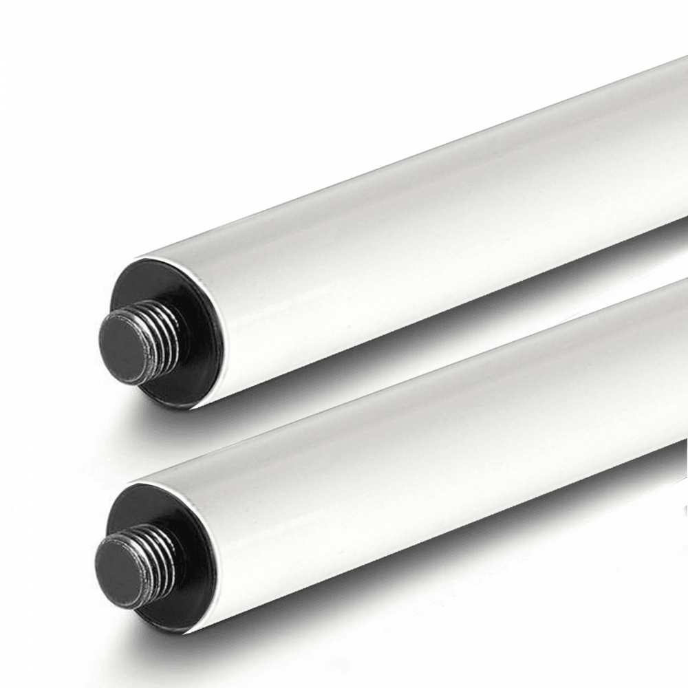 Pair of Telescopic Threaded M20 Speaker Poles in White