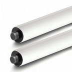 Pair of Telescopic Threaded M20 Speaker Poles in White