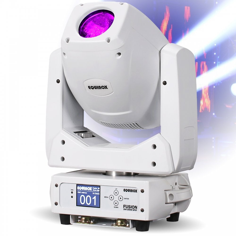 Fusion 200W LED Moving Head Prism Zoom Spot (White)