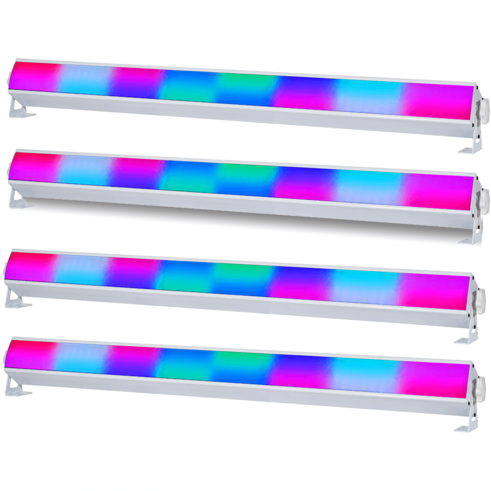 4 Pack of White SpectraPix Batten 1m LED Bar Inc Stands and Bag