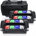 Onyx Compact 8 x 3w RGBW Sweeping Beam Lighting Effect Disco FX Package