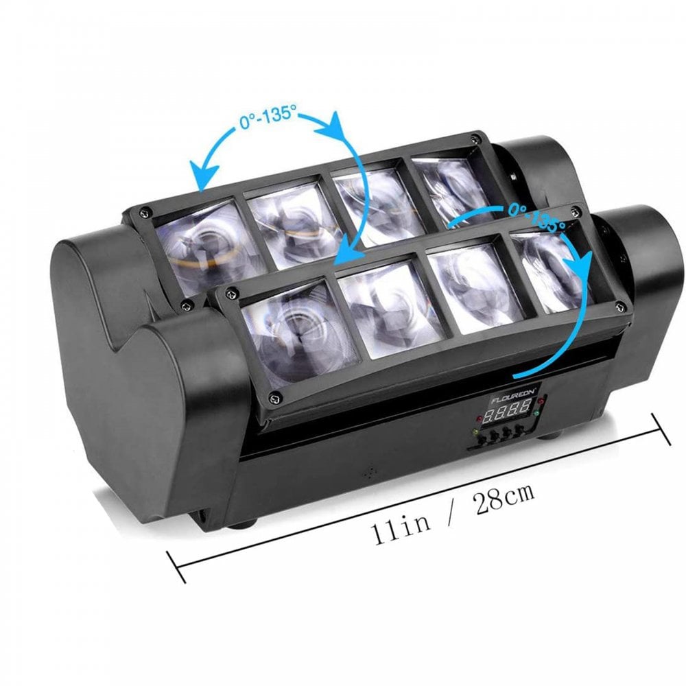 Onyx Compact 8 x 3w RGBW Sweeping Beam Lighting Effect Disco FX Package