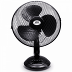 12" 30cm Desk Fan 3 Speed Settings Black