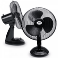 12" 30cm Desk Fan 3 Speed Settings Black