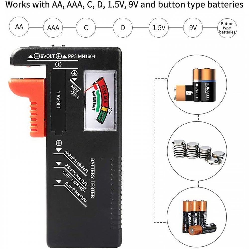 Universal Analogue Battery Tester All 1.5 & 9V batteries