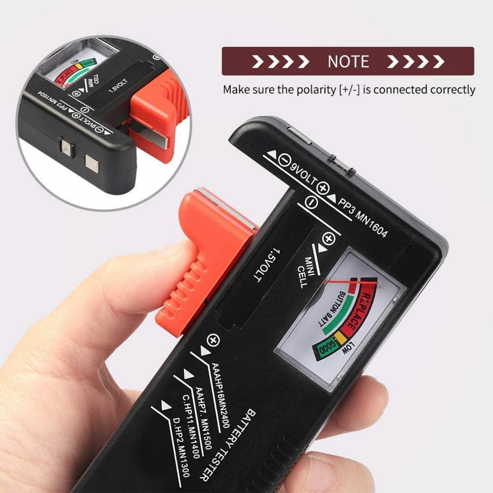 Universal Analogue Battery Tester All 1.5 & 9V batteries