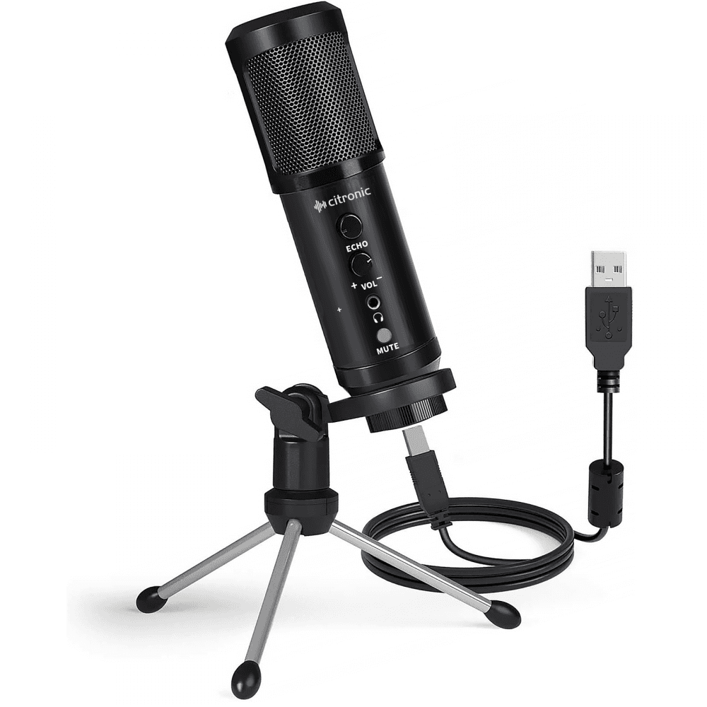 USB Podcast Electret Condenser Desk Top Microphone