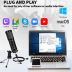 USB Podcast Electret Condenser Desk Top Microphone