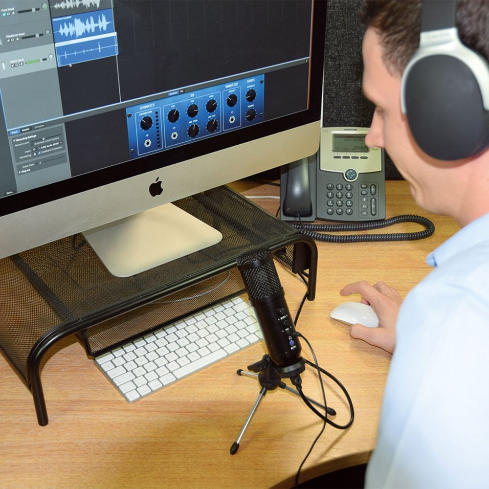 USB Podcast Electret Condenser Desk Top Microphone