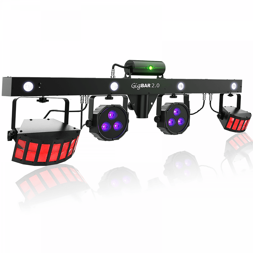GigBar 2.0 IRC LED Derby Par Laser Strobe UV Lighting FX