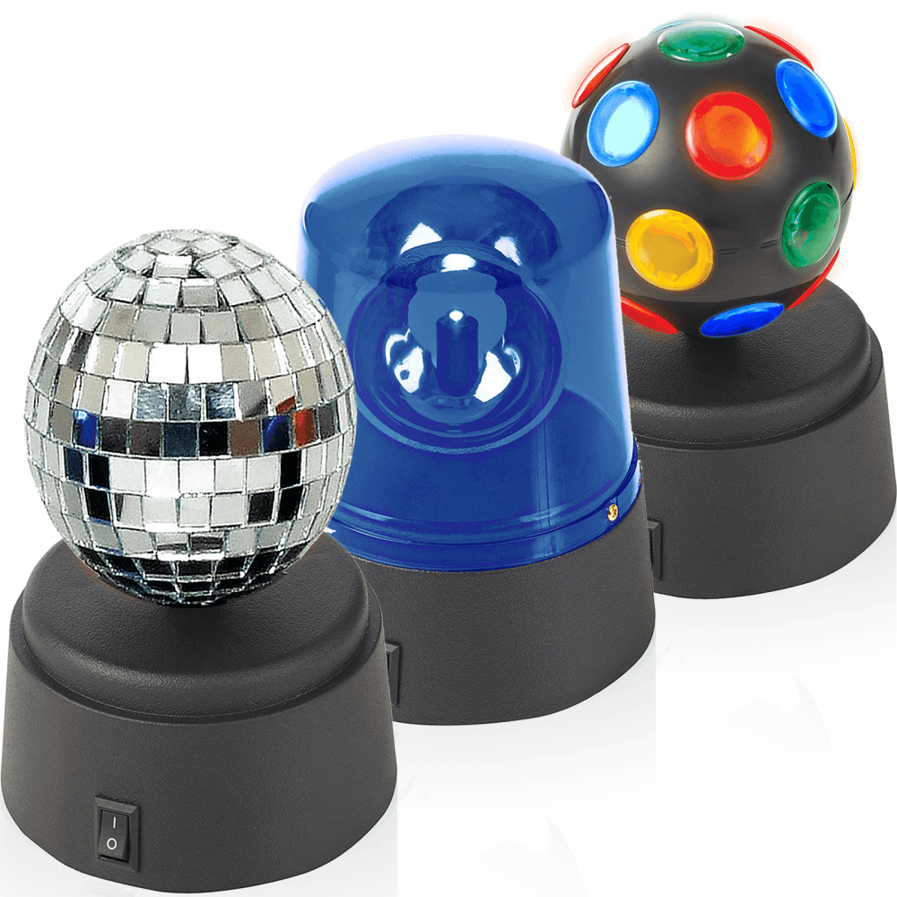 Pack of 3 Mini Party Light Kids Disco Set