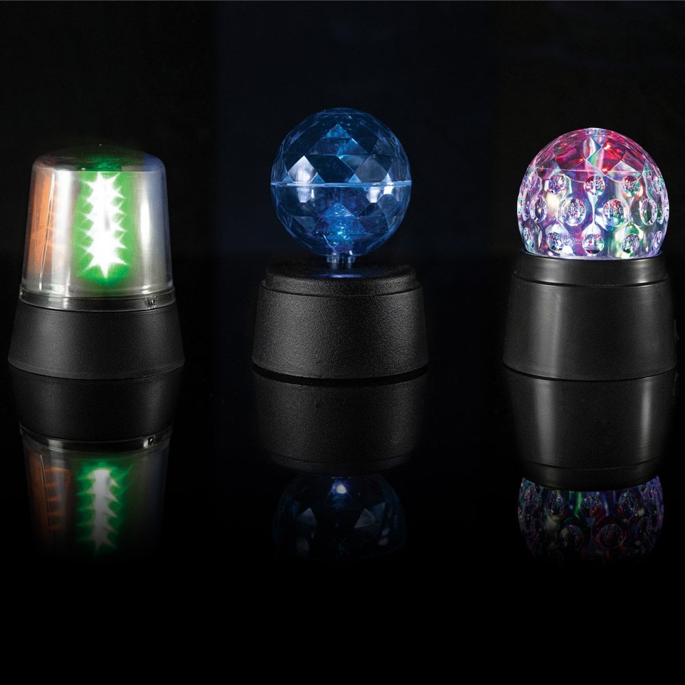 Pack of 3 Mini Party Light Kids Disco Set MKII