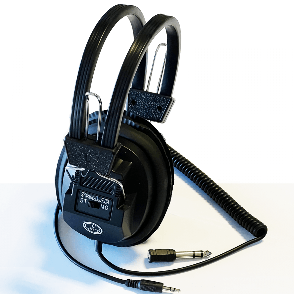 Mono Stereo Black Retro Studio Stereo Headphones