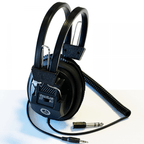 Mono Stereo Black Retro Studio Stereo Headphones