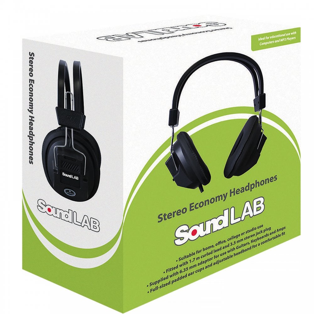 Mono Stereo Black Retro Studio Stereo Headphones