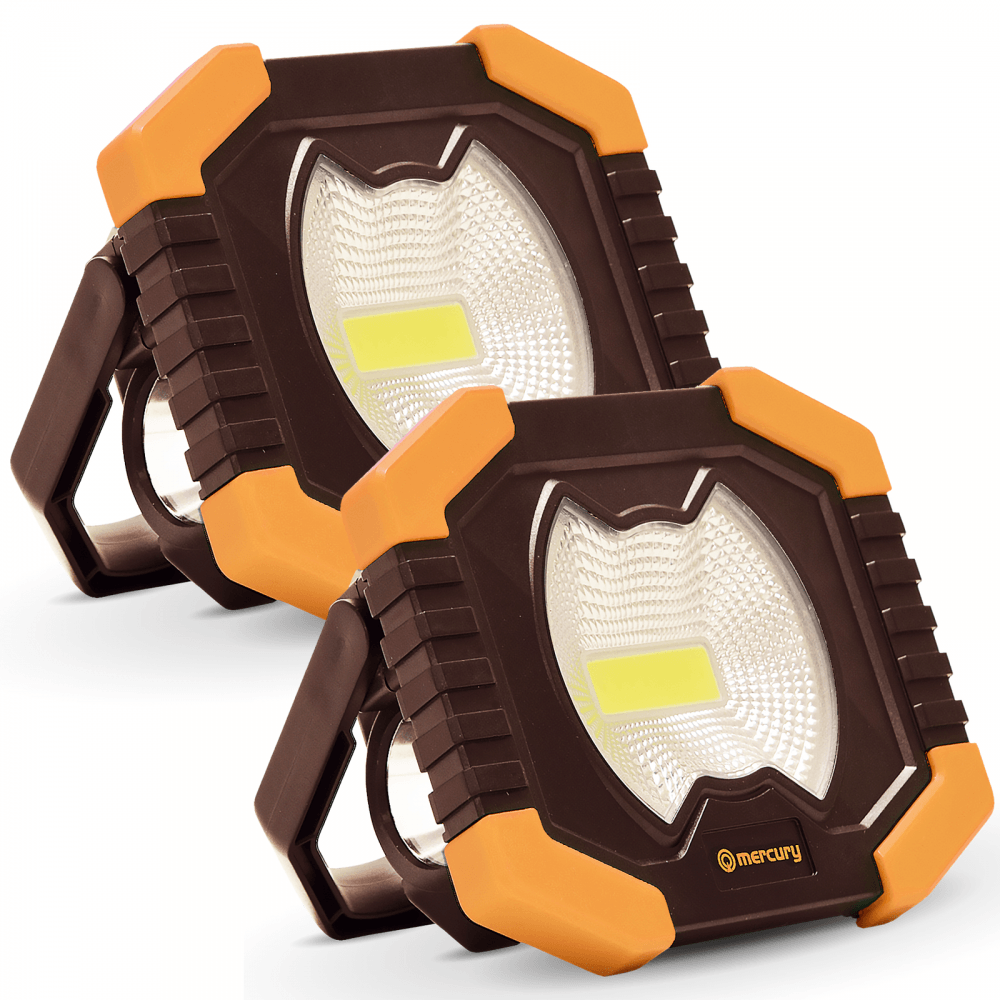 Pair of Compact COB LED Work Light and Torch Adjustable