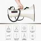 50W Heavy Duty Stand Mountable Megaphone Public Address
