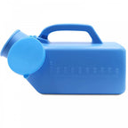 Pair of Blue Male Urinal with Anti-Spill Lid