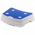 Textured White Blue Bath Step Stackable Portable