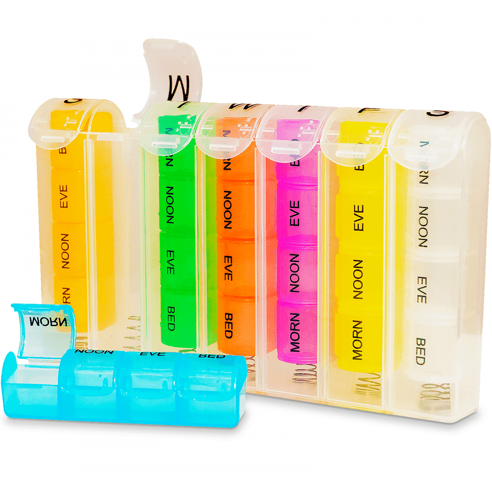 7 Day By 4 Times A Day Pop Up Pill Storage Box