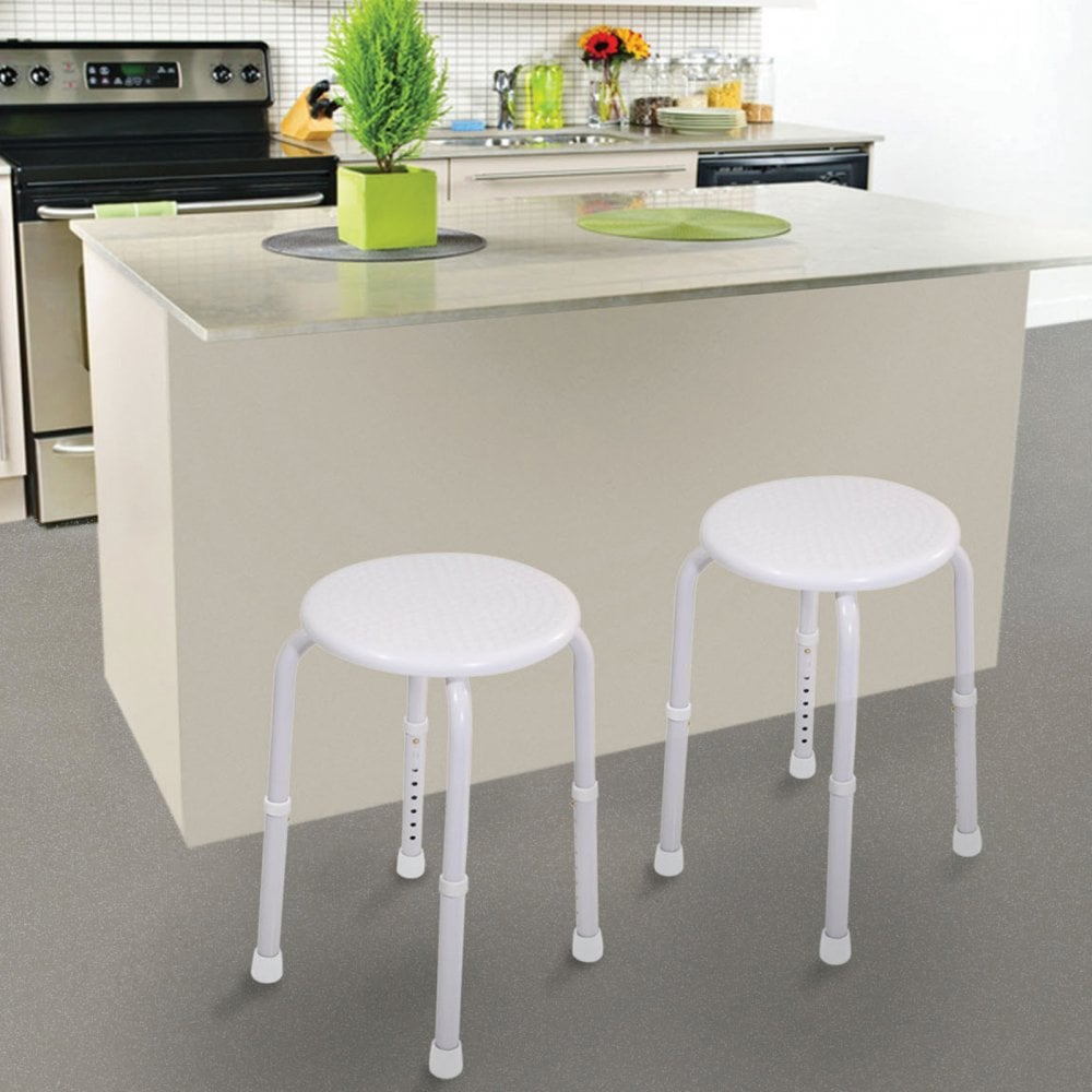 Round Adjustable Multi-Purpose Shower Kitchen Stool