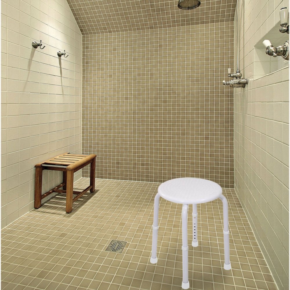 Round Adjustable Multi-Purpose Shower Kitchen Stool