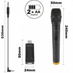 UHF Radio Handheld Microphone with USB Reciever