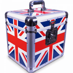 Euro Style Album LP Record Case in Union Jack Finish inc Vinyls