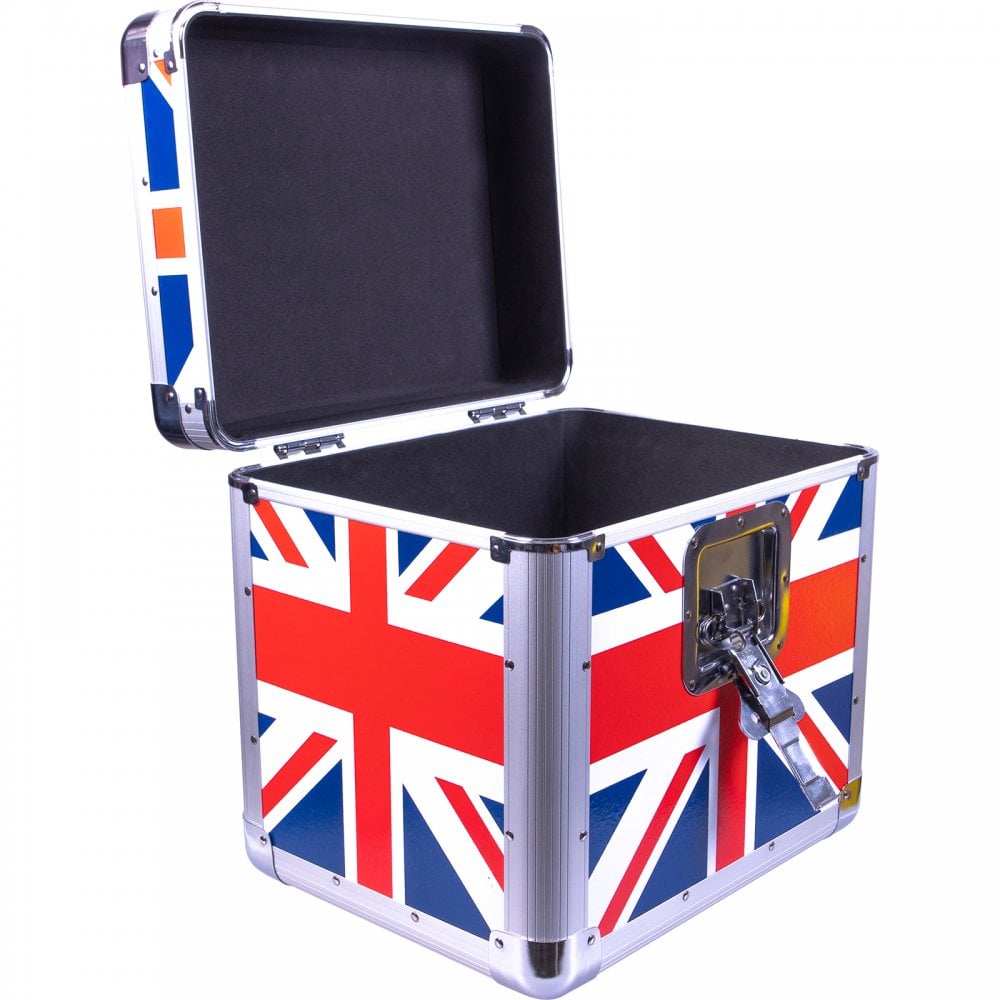 Euro Style Album LP Record Case in Union Jack Finish inc Vinyls