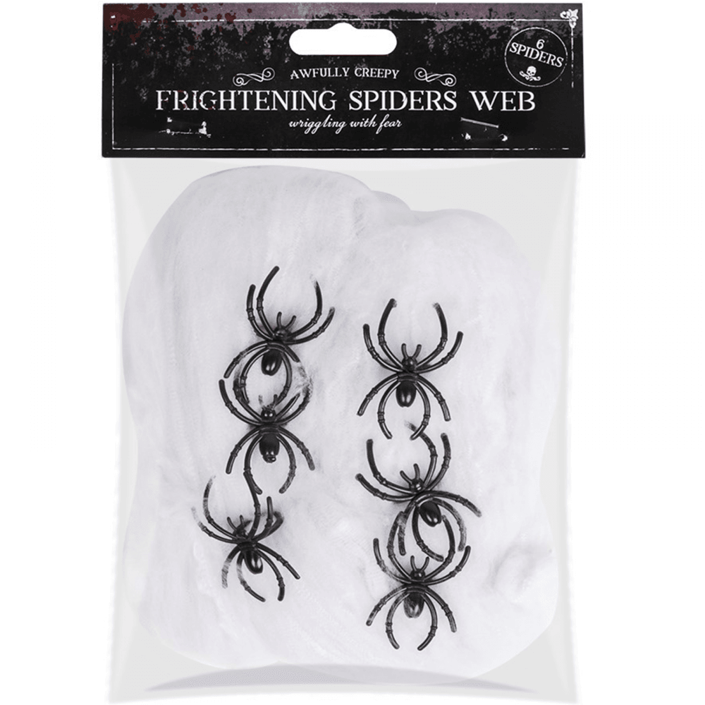 Halloween Spiders Stretchable Web Decoration