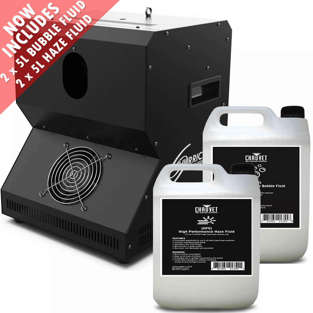 Chauvet Hurricane Bubble Haze Machine Inc Fluid