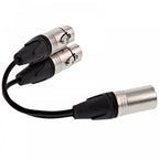 Male to Twin Female XLR Splitter Lead Adapter