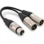 Female to Twin Male XLR Splitter Lead Adapter