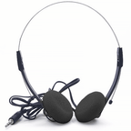 Lightweight Stereo Black Pad Headphones for Schools Tour Companies