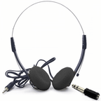Lightweight Stereo Black Pad Headphones for Schools Tour Companies