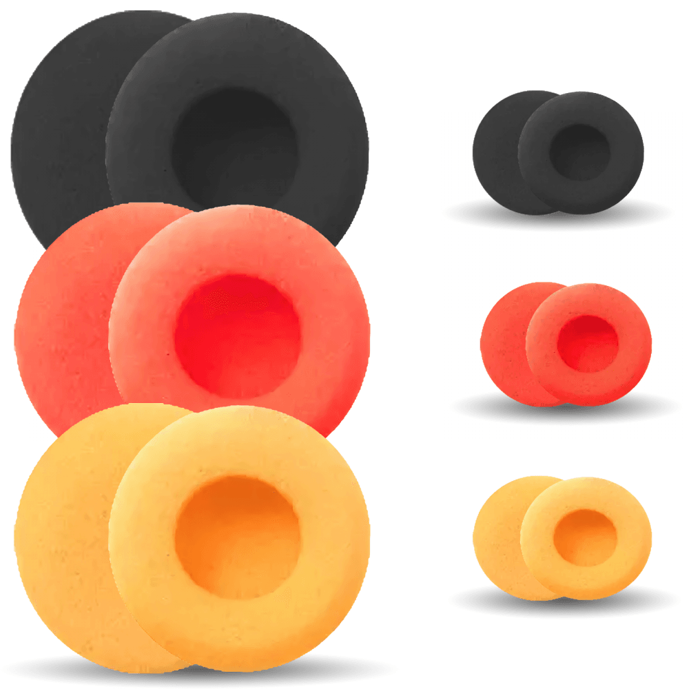 40mm & 18mm Replacement Foam Headphone Earphone Pads Pack of 6