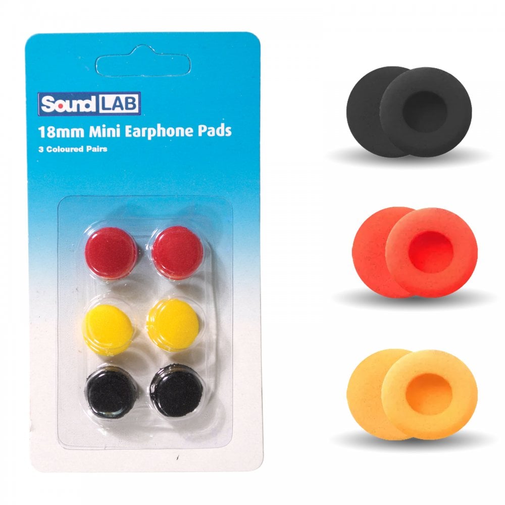 40mm & 18mm Replacement Foam Headphone Earphone Pads Pack of 6