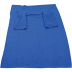 Lightweight Blue Fleece Blanket with Sleeves