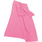 Lightweight Pink Fleece Blanket with Sleeves