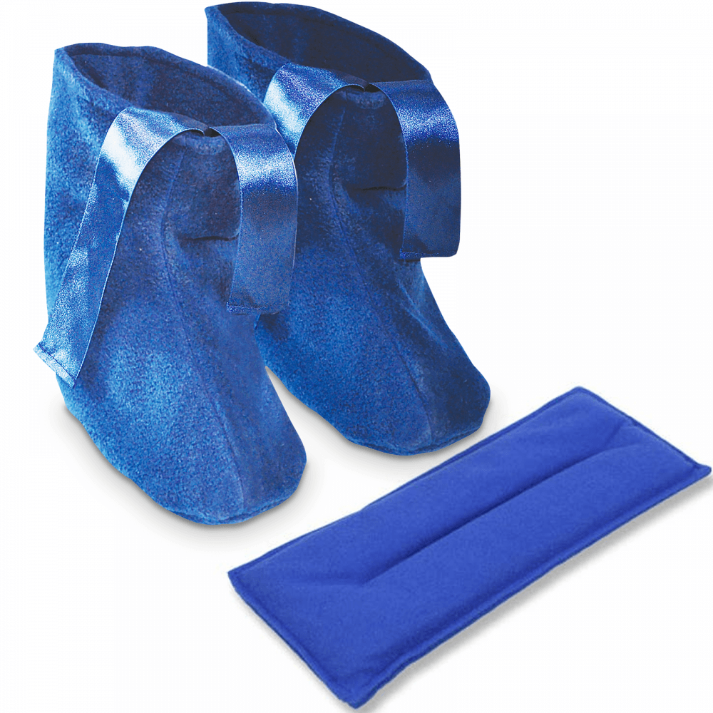 Microwavable Slippers and Neck Warmer Set