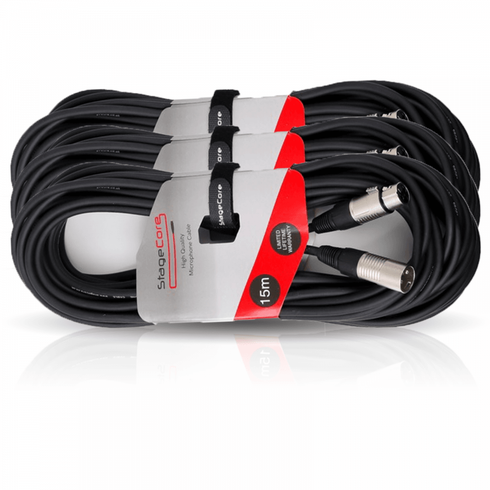 15m Pro Quality Microphone Audio Signal Cable Leads